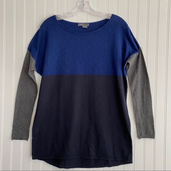Vince Sweaters - Vince color block cotton sweater SIZE SMALL
